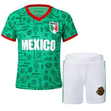 MUDJEAN Kids Mexico Jersey Toddler 3T Mexican Shirt Boy Soccer Uniform Girls