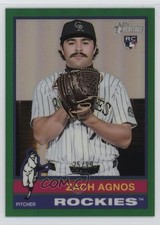 2025 Topps Heritage High Number Chrome Green Border 25/99 Zach Agnos #541 1i3j