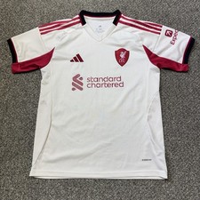 Liverpool Jersey XL White Away Kit 2025 2026 Adidas Soccer LFC Standard Charter