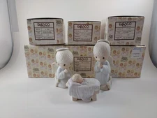 RARE SET Precious Moments JCP 778-4207 Isn't He Wonderful Come Let Us Adore Him