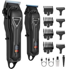 Hair Clippers for Men Professional Cordless Clipper and Trimmer Set Clippers ...