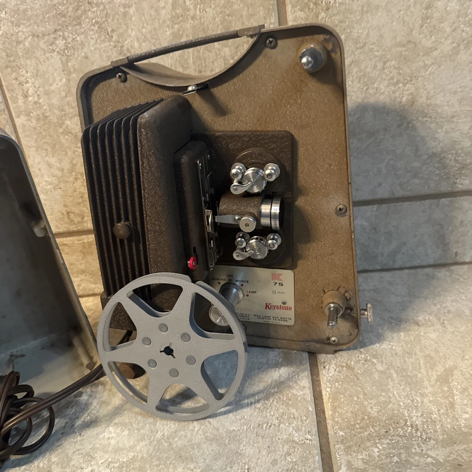 KEYSTONE Model K-75 8mm Movie Film Projector w/ reel - Image 2 of 4