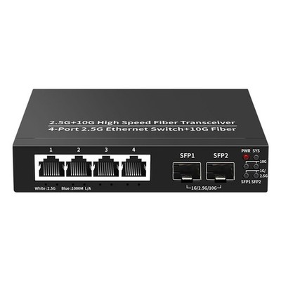2,5G Ethernet  4 Port 2500Mbps Netzwerk Switcher 2 Port 10G SFP+ Steckplatz1132