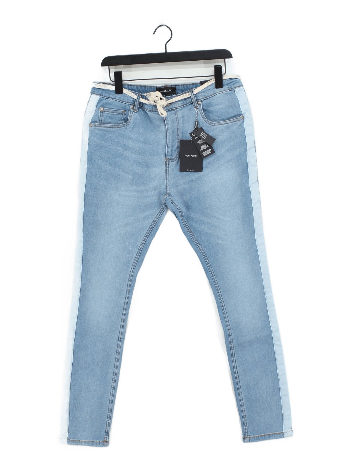 Pantalones de mezclilla para hombre Night Addict W 34 en algodón azul con elastano ajustados nuevos con etiquetas