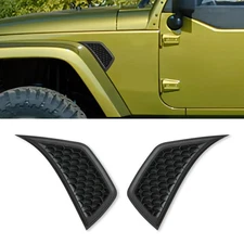 For 2007-2018 Jeep Wrangler JK & Unlimited Car Side Fender Air Vent Cover Trim
