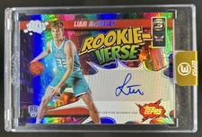 2025-26 Topps Three Liam McNeeley Rookieverse Signatures RC Auto #/49 Hornets
