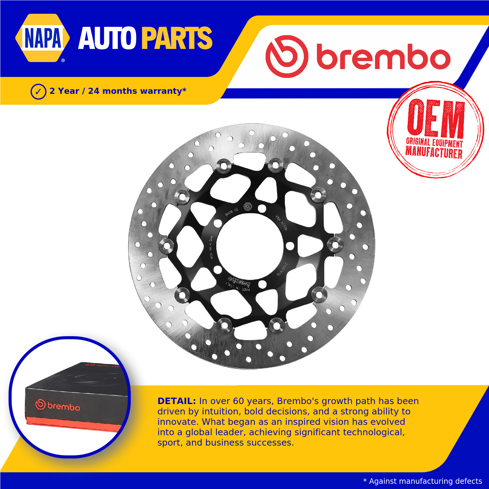 Motorcycle Brake Disc 78B40862 Brembo Genuine Top Quality Guaranteed New