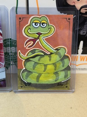 2026 Topps Chrome VeeFriends Sketch Card Steadfast Snake 1/1 by Jane Rushton