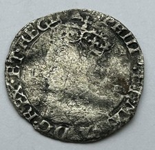 Mary I Hammered Silver Four Pence Groat Coin MM Lis