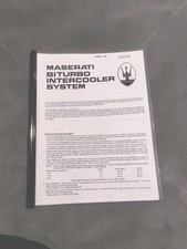 Maserati Biturbo Spearco Airliquid Intercooler Installation Instructions Maserati Biturbo Spearco Airliquid Intercooler Installation Instructions