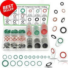 195PCS A/C Seal Kit, O-Ring Assortment, AC Gasket Seal, R134A Refrigerant