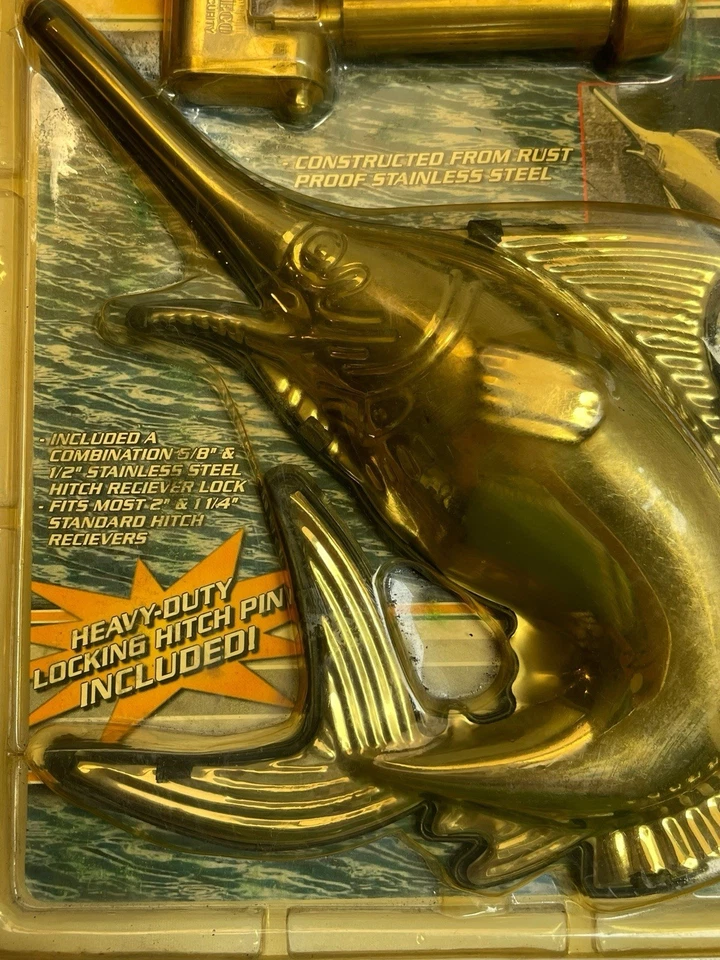 Bully Marlin fish hitch cover plug stainless steel fits 2" & 1 1/4" receiver  - Image 3 of 3