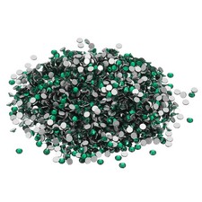 SS10/1440Pcs Glass Diamante Rhinestone, Man Made Gems, Green