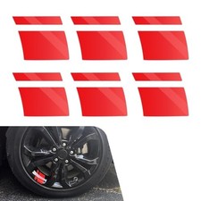 Wheel Rim Decal Stripes, Reflective Wheel Rim Stickers, 18-21 Inch 6 PCS Red