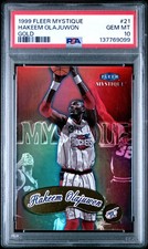 1999 FLEER MYSTIQUE GOLD #21 HAKEEM OLAJUWON PSA 10