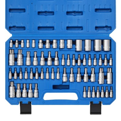 60-Piece Torx Bit Socket Set | S2 & CR-V Steel | E4-E24, T6-T70, TT6-TT70
