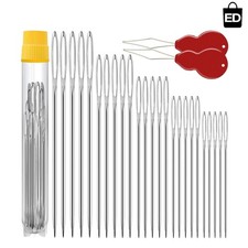 25 Sewing Needles - Assorted Sizes  2 Threaders for Effortless Crafting
