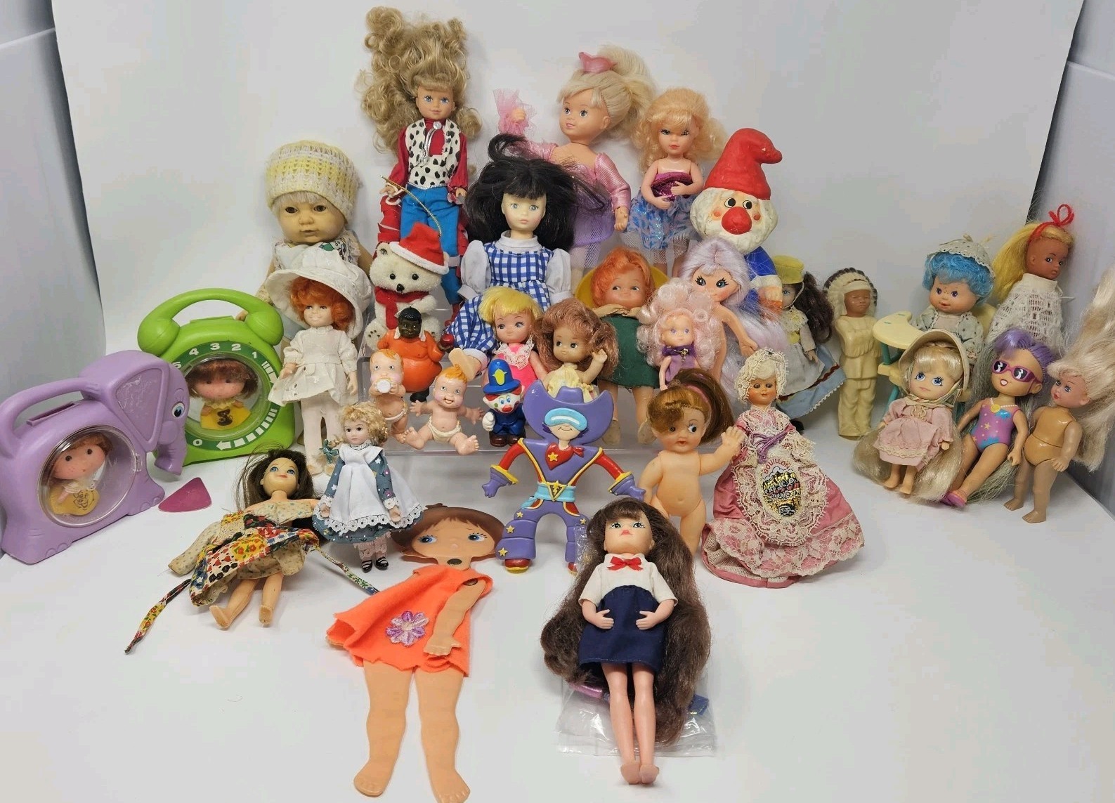 Lot Of 34 Vintage Dolls Tutti Kid Kore Horseman Fishel Creata Ting-a-Ling Rare