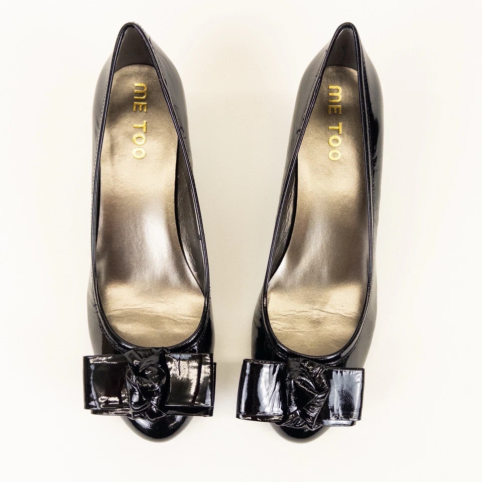 Zapatos para mujer me Too Carla tacón charol negro talla 9M nuevos en caja Foto 2 de 4