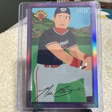 2021 Topps 1989 Bowman X Keith Shore - Max Scherzer #03 Purple Foil /25