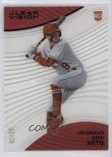 2023 Panini Chronicles Clear Vision Purple 2/25 Zach Neto #10 1u6