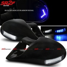 For 01-05 Honda Civic Coupe Led Arrow M-3 Power Adjust Black Side Mirrors Lh Rh