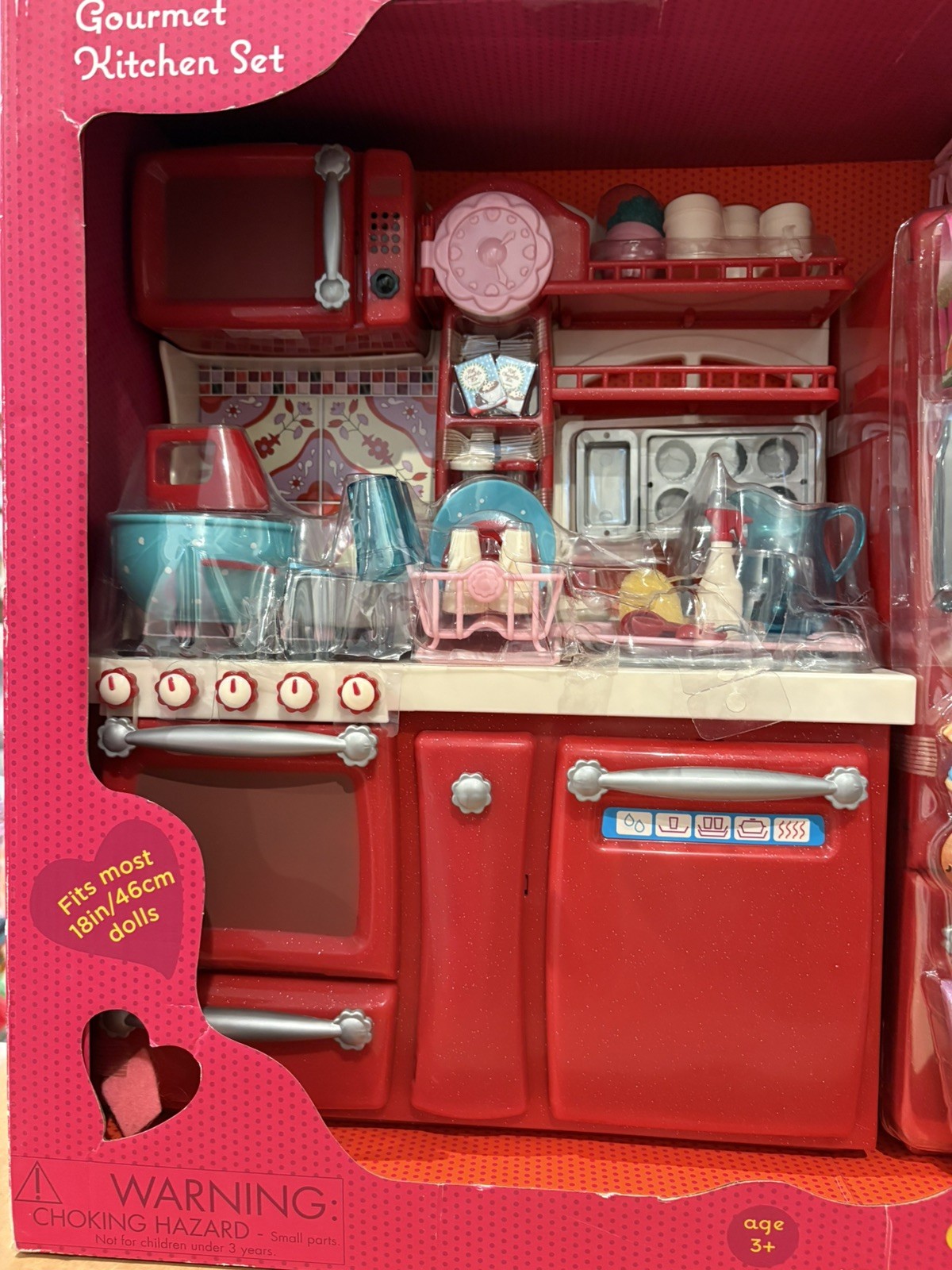 Our Generation RED GOURMET KITCHEN SET for 18” Doll, New in Box 