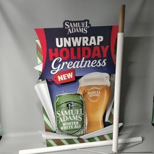 Samuel Adams Winter White Ale Beer Sign Decor Brew Advertise Holiday Greatness