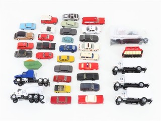 LOT of 34 HO 1/87 Scale Assorted Plastic Trucks & Automobiles