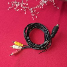 Video Cable, Black, S-Video Male to 3 RCA Male Red White Yellow, 6 ft