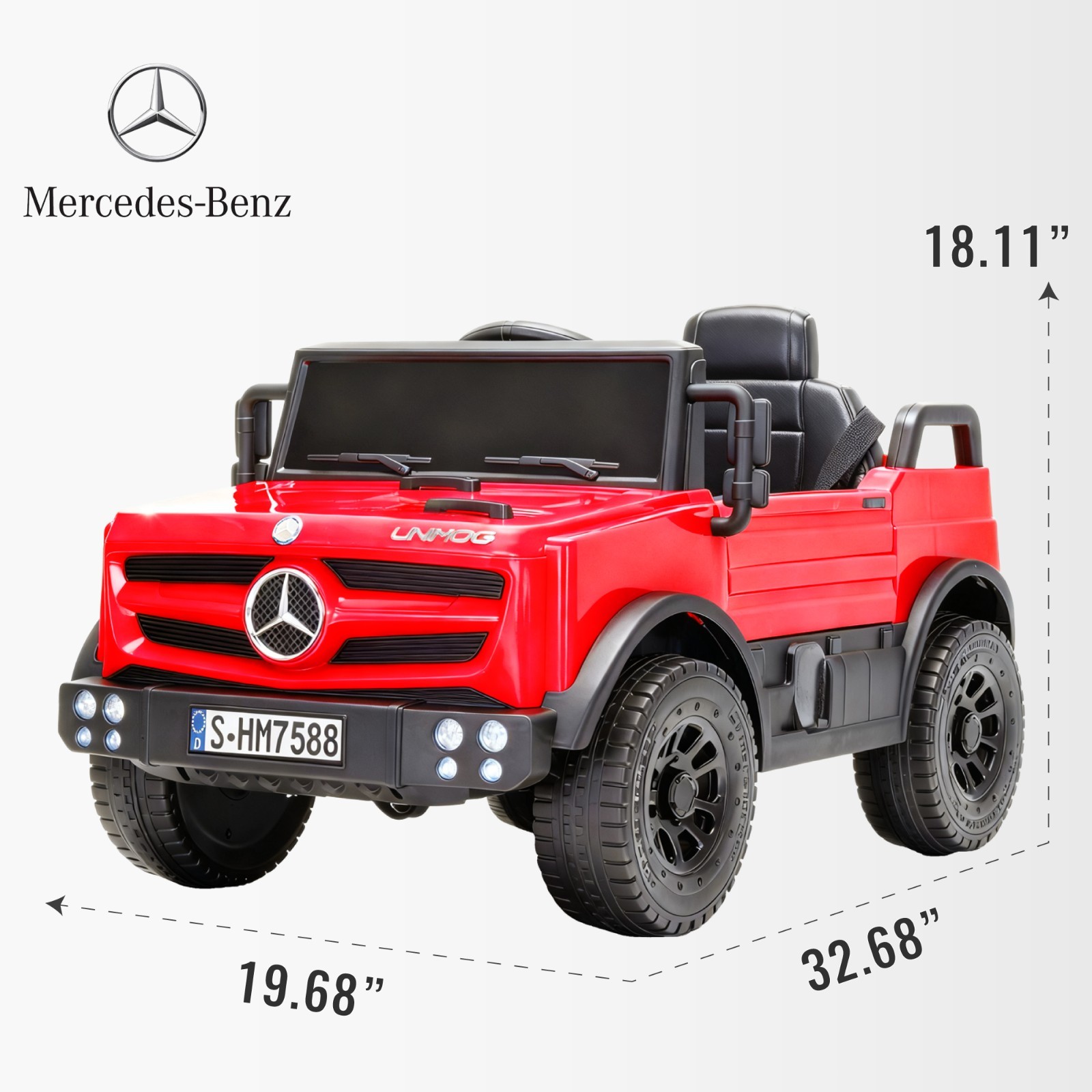Mercedes-Benz Licensed 12V Kids Ride On Toy Car Power Wheels Truck w/ Remote MP3