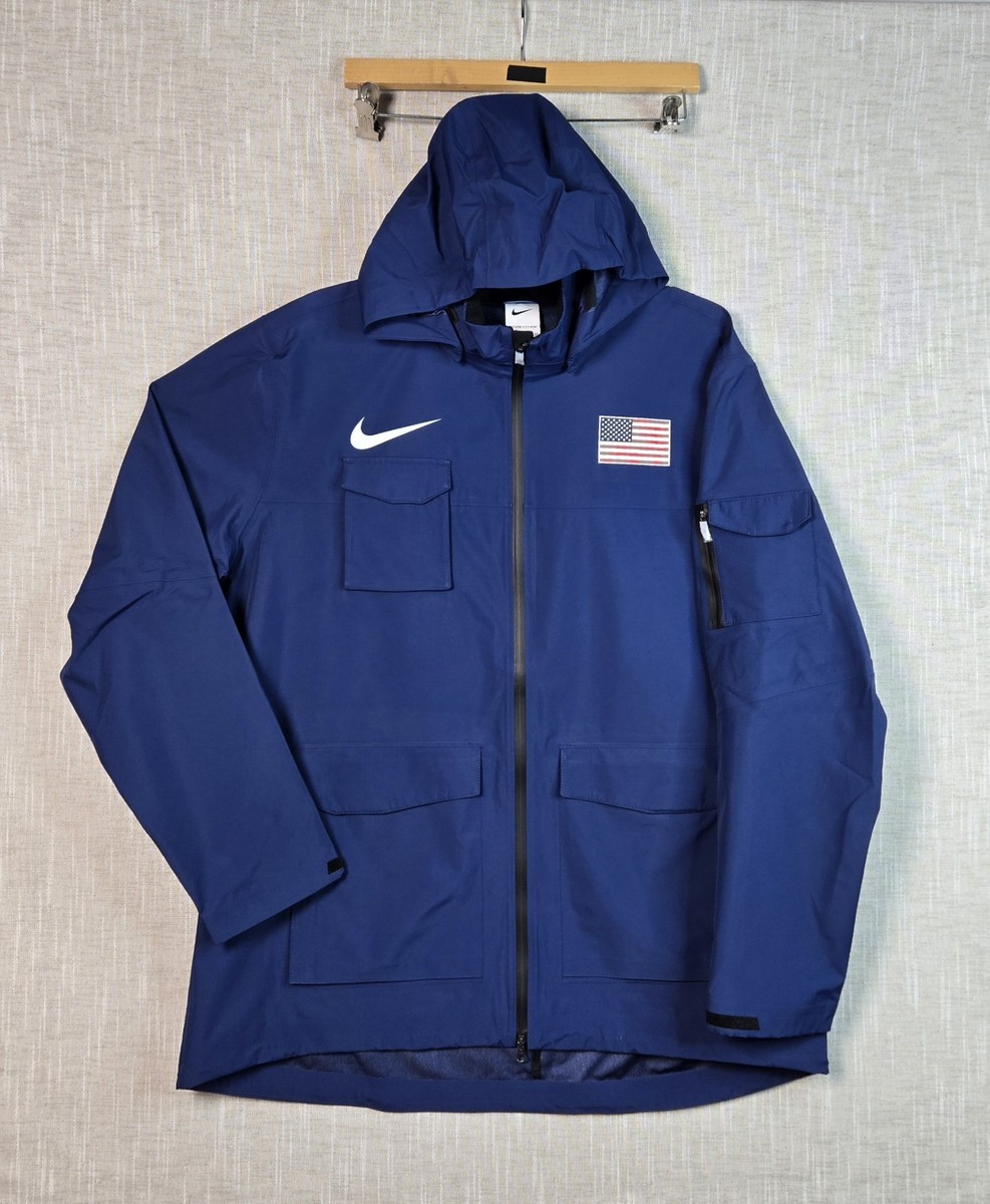 NIKE PRO ELITE ストームジャケット USA 2016 US S NIKE Pro Elite USA Storm Fit Jacket XL Mens Blue White Full Zip