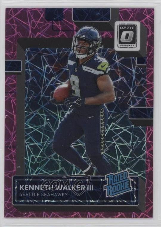 2022 Panini Donruss Optic Pink Velocity Prizm 60/79 Kenneth Walker III #218 13c1