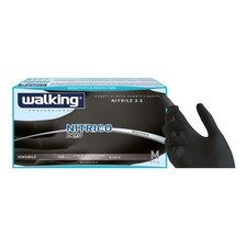 Black Nitrile Gloves Size L 100pcs - WALKING - Kitchen And Sanitary Tattoo