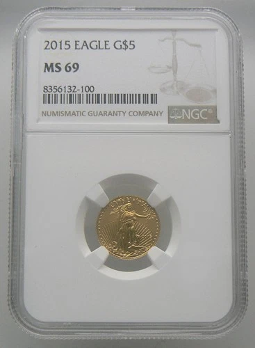 2015 $5 1/10 oz Gold American Eagle - NGC MS69