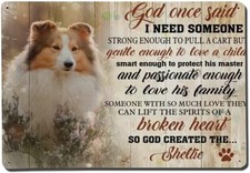 Sheltie Dog Vintage Man Cave Garage Tin Metal Signs Home D cor 8x12