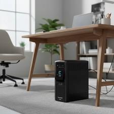 Compact Mini Tower 1500W UPS with 12 Outlets Color LCD for Easy Monitoring