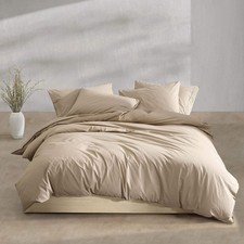 Calvin Klein Washed Percale Cotton Duvet Cover Set
