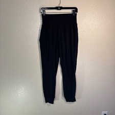 Athleta Salutation Joggers Womens Small Black Athleisure Gym Workout Stretch