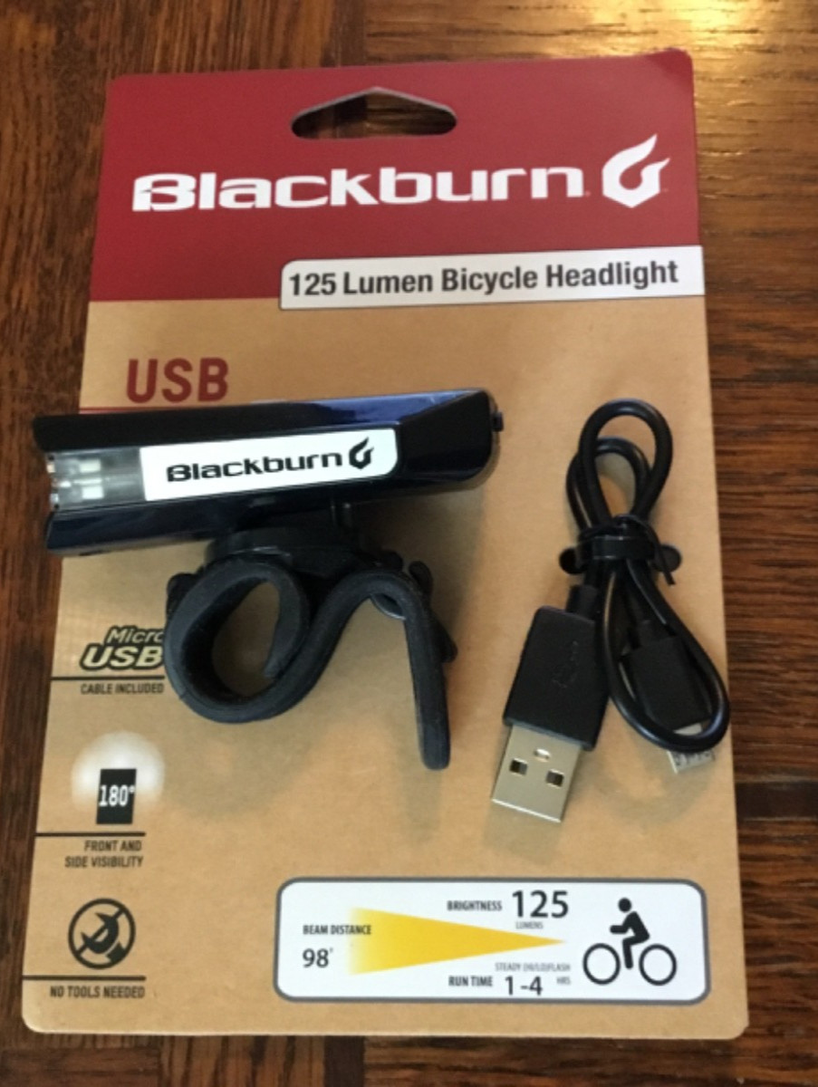 Blackburn Bicycle Headlight 125 Lumens USB Rechargeable LED 