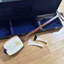 Shamisen Japanese Traditional Musical Instrument with Hard Case Bachi Set