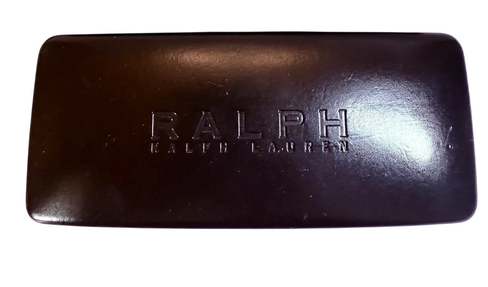 Ralph Lauren Cuero Marrón Gafas Gafas Gafas Estuche Rígido Con Interior Suave Foto 4 de 4