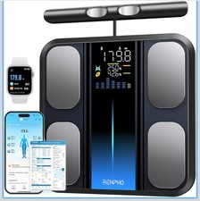 RENPHO Körperfettwaage Smart Waage mit App BMI Muskelmasse 180kg Handsensor