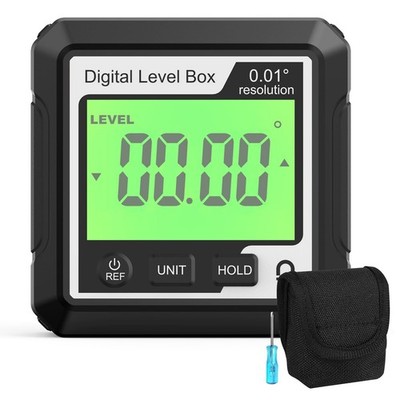 Abizarch Digital Angle Finder Magnetic Gauge LCD Black+white 