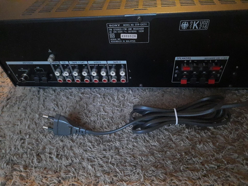 Sony STR-GX-211, HiFi-Stereo-Receiver UKW, MW.  Mit Eingang für Plattenspieler! - Bild 3 von 3
