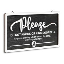 Please Do Not Knock or Ring Doorbell Wall Decor,Funny Do Not Ring Black Baby ...