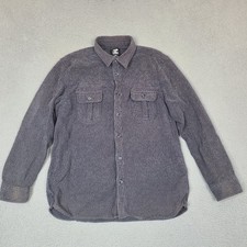 Route 66 Mens Flannel Shirt XL Blue Gray Striped Long Sleeve