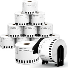 2.4 Inch X 100 Feet Continuous Thermal Labels, 12 Rolls