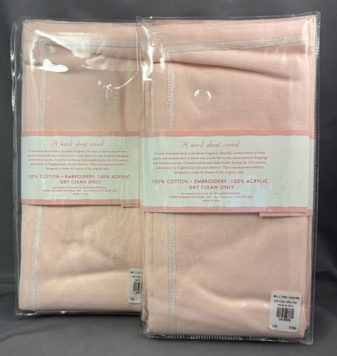 Williams Sonoma Spring Crewel tovaglioli ricamo rosa 2 confezioni 8 tovaglioli 20 x 20 - Foto 2 di 4