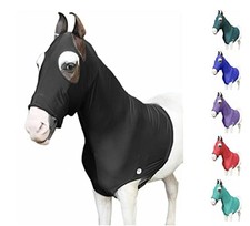 🐴 Majestic Ally Heavy Lycra Horse Hood – 4-Way Stretch with Zipper and Noseband